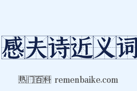 感夫诗近义词是什么意思的图片